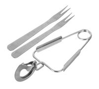 HANABASS Pince Escargot en Acier Inoxydable Fourchette Ergonomique, Accessoires pour Escargots Légers et Portables, pour Barbecue et Buffet Cuisine