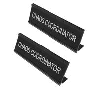 HANABASS Plaque de Bureau pour Médiateur en Alliage D'aluminium L en Angle Droit, Double Face, Solide et Professionnelle, pour Bureaux Judiciaires, Lot de 2 Pièces