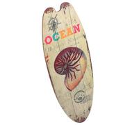 HANABASS Plaque de Surf en Bois Décorative Estivale pour Mur Extérieur, Panneau Mural Vintage en Bois Résistant, Décoration Plage pour Jardin et Terrasse, Ambiance Rétro Océan Plage