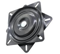 HANABASS Plaque Pivotante en Acier Noir Stable et Facile à Installer pour Chaise de Bar et Canapé Mécanisme de Pivotement à 360 Degrés