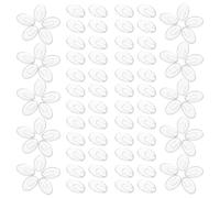 HANABASS Plaquettes Nasales Transparentes à Clipser pour Lunettes sans Cerclage et Semi-Cerclées Coussinets Souples Antidérapants à Insertion Plate 50 Paires Répartiteur de Pression