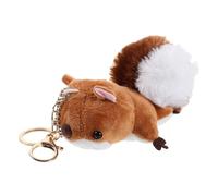 HANABASS Porte-Clés Écureuil En Peluche Pendentif Suspendu Animal De Dessin Animé Pour Sac À Dos Sac À Main Et Clés Ornement Décoratif Léger Cadeau Printemps Été 5.12X2.56X2.17 in