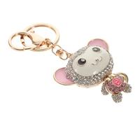 HANABASS Porte-clés Singe Métal Incrusté Cristaux Petit Décor Mignon Pendentif Multifonction pour Sac et Clés