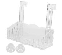 HANABASS Porte-Plante Aquarium Acrylique Transparent Pot de Culture pour Plantes Aquatiques Support Mural avec Ventouse et Crochet Compatible Petits Aquariums