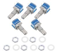 HANABASS Potentiomètre numérique 5pcs en alliage de zinc et cuivre, mini encodeur avec poignée multi-positions 2 niveaux et 2 à 5 positions, pour électroménager et contrôle industriel