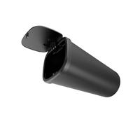 HANABASS Poubelle Center Control Portable pour Voiture Bac Compact en ABS Solide Couvercle à Ouverture Bouton Petite Poubelle Pratique pour Déchets Rangement Voiture et Voyage