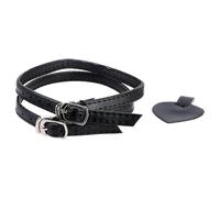 HANABASS Protège-talons Anti-dérapant en Pu Mat Noir, Lacets Courts Doux Peau, Lot de 2 Pièces Taille Unique, Accessoires Confortables pour Chaussures à Talons Hauts, pour Éviter la Chute