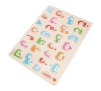 HANABASS Puzzle Alphabet Arabe Bois Educatif pour Garçon Fille Casse-tête Cognitif pour Apprentissage Précoce Puzzle Lettre Arabe Bois Sécurisé pour Garçon Fille et Tout