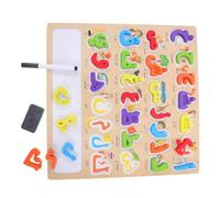 HANABASS Puzzle Alphabet Arabe Bois pour Garçons et Filles Jeu Éducatif Apprentissage de Lettres Arabes et Stimule Reconnaissance des Lettres et Coordination Main-Oeil