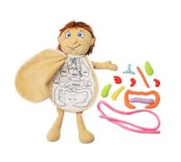 HANABASS Puzzle Éducatif Peluche Corps Humain pour Garçon Fille Préscolaire Doux pour Comprendre la Structure Organes Internes