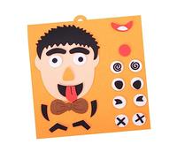 HANABASS Puzzle Éducatif Visage Garçon Fille Déveil Précoce pour Développement Coordination Main Œil et Apprentissage des Expressions Faciales Style Garçon Orange