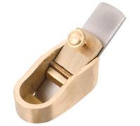HANABASS Rabot à Pouce pour Violon en Laiton Massif Lame Plate de 18 MM Mini-Rabot Manuel Compact pour Travail Précis du Bois Outil Portable pour Lutherie et Finition D’Instruments de