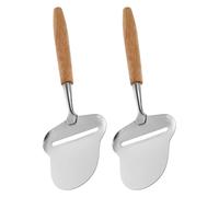 HANABASS Râpe à Fromage Créative Outil Stable 2pcs en Acier Inoxydable avec Manche en Bois Antidérapant Préparation Cuisine Cuisson à Domicile