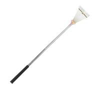 HANABASS Râteau à Gazon Métal Dents Acier Inoxydable Large Tête pour Ramasser Herbe Parterres De Fleurs Arbustes Outil De Jardinage Manuel