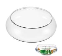 HANABASS Réservoir Bêta Transparent Aquarium de Bureau Plastique pour Décoration Maison et Plantes Aquatiques Petit Bac à Poissons Durable et Élégant