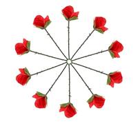 HANABASS Rose Pliante pour Adultes 10 Pièces Accessoires de Scène Pliable pour Spectacles Fête et Bars Décoration Éblouissante