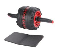 HANABASS Roue Abdominale Anti-dérapante à Rebond Automatique avec Tapis Exercice pour Entraînement Du Tronc et Renforcement Musculaire Roue Abdominale Rouge avec Coussinet Noir