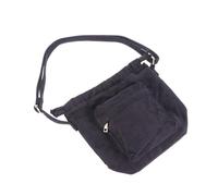 HANABASS Sac Bandoulière Femme Style Vintage Sac Seau Toile Noir Durable Multifonction pour Quotidien et Voyage