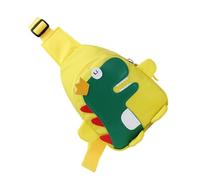 HANABASS Sac Bandoulière Garçon Fille Dinosaure Jaune Sac à Main Multifonction pour Maternelle Fermeture Éclair Facile Doux Capacité Moyenne pour Jouets et Accessoires Bandoulière