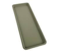 HANABASS Soucoupe Rectangulaire pour Plantes en Plastique Résine Vert | Bords Relevés, Surface Lisse et Finition Éclatante, Stable sous Pots Lourds, pour Balcon, Patio, Serrage