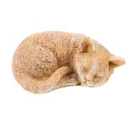 HANABASS Statue Chat Résine Durable Pierre Commémorative Animaux Compagnie Marqueur Funéraire pour Souvenir et Tombe de Chat Ornement Pet Memorial Stone