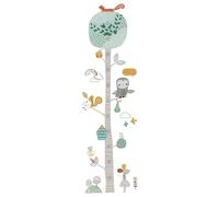 HANABASS Sticker Mural Toise Arbre et Animaux Colorés pour Garçon et Filles, Décor Chambre Garçon Fille, Plastique Résistant, Autocollant de Tableau de Taille pour Crèche et Maternelle,