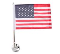 HANABASS Support de Hampe Drapeau Voiture Acier Inoxydable Pied Stable avec Ventouse Porte Drapeau Ajustable pour Véhicules et pour Drapeaux Auto