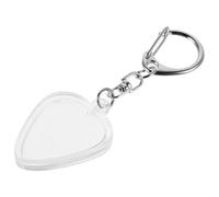HANABASS Support de Médiators Transparent Porte-Clés de Cœur, Étui Portable Fermeture, Boîte de Rangement pour Guitaristes et Amateurs de Musique