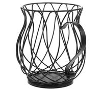 HANABASS Support de Rangement pour Café en Fer Noir Design Oreilles de Chat, Étagère Stable et Pratique pour Capsules et Sachets, pour Bureaux et Fêtes