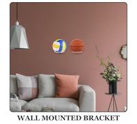 HANABASS Support Mural pour Ballons de Football et Basketball en Métal Blanc 2 Pièces Épaisseur 5 MM Rangement Suspendu Polyvalent pour Sports et Décoration Intérieure