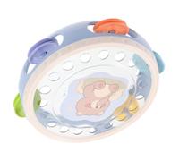 HANABASS Tambourin Léger Jouet Musical Bébé, Taille Petite, Plastique Rose, Instrument Percussion Éducatif Sensoriel pour Garçon et Filles, Développement du Rythme Musical, Jouet à Frapper