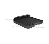 HANABASS Tapis pour Bac à Litière de Chat Antidérapant et Étanche Plastique Grand Tapis de Zone de Litière pour des Poussières Facile à Nettoyer et Portable