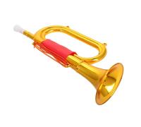 HANABASS Trompette Plastique Doré pour Garçon Fille Accessoire de Scène Réaliste pour Spectacles Jeux de Rôle et Fêtes Facile à Utiliser pour Performances et Éducation