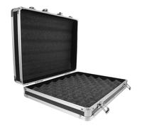 HANABASS Valise à Outils en Alliage D’Aluminium avec Mousse, Noire | Boîte Rigide Portable, Cloisonnement Interne Multiple, Protection du Matériel, Organisation