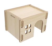 HANABASS Villa en Bois Massif Hout d'échelle de cachette de Guinée cachette de la Maison du cobaye Maisons de cobaye cachette de Tortue Extra Large cachettes de Hamster de Hamster