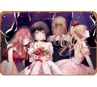 Hanabi Yasuraoka, Kuzu No Honkai, Akane Minagawa, Noriko Kamomebata, Sanae Ebato Anime Poster Décoration murale rétro en métal 20,3 x 30,5 cm