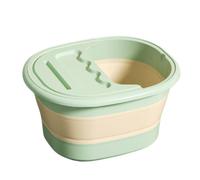 Hanabitx Baignoire de pied pliable, pied avec masseur pour pieds pour aider à dormir, pédéluge thermique, baignoire pour pieds apaisant vert