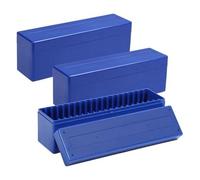 Hanabitx Boîtes à monnaie, 3 paquets de boîtes à monnaie avec 20 compartiments, lot de étuis en plastique pour pièces (boîtes seulement) faciles à utiliser Bleu