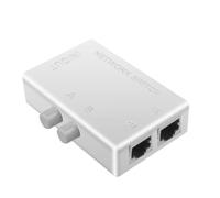 Hanabitx Commutateur réseau RJ45 2 ports LAN Ethernet Commutateur de boîte de réseau RJ45 Splitter double 2 voies Adaptateur de commutateur de partage manuel