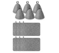 Hanabitx Lot de 12 accessoires pour sauna, 6 pièces, en feutre, 6 pièces, isolation thermique, tapis de sauna, protection absorbante pour la tête vaporisaire
