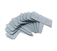 Hanabitx Lot de 20 bords pour jardin paysager, 16 pieds, bords de pelouse gris pour paysage, clôture en plastique, bord de pelouse