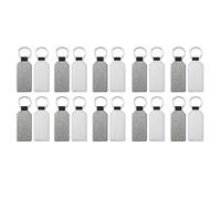 Hanabitx Lot de 20 Vides pour Sublimation en Cuir PU Paillettes avec Transfert de Rectangle Vide pour Sublimation
