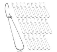 Hanabitx Lot de 24 crochets en métal de 18 cm pour patrons de couture - Durable - Argenté