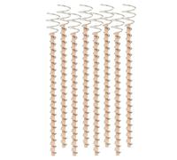 Hanabitx Lot de 8 antennes de jardinage en cuivre pour électricité - Fil de cuivre pur, piquets de jardin en cuivre pour plantes en croissance (12 pouces)