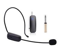 Hanabitx Microphone Sans Fil UHF Portable 2 dans 1 Amplificateur de Volume Microphone Professionnel à Porter pour Enseignement Parlé