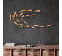 Hanah Home Accessoire mural décoratif élégant, 100% métal, 100 x 45 x 4 cm, design durable et élégant pour la décoration intérieure, poids léger à 2 639 kg