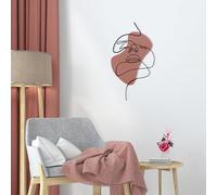 Hanah Home Accessoire mural décoratif élégant en métal, 38 x 68 cm, métal durable de 1,20 mm et bois de 3 mm, parfait pour la décoration moderne et l'art mural unique