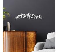 Hanah Home Accessoire mural décoratif élégant en métal, blanc, 62 x 14 cm, 100% métal (1,5 mm d'épaisseur), léger et facile à accrocher, parfait pour la décoration d'intérieur moderne