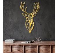 Hanah Home Accessoire mural décoratif élégant en métal doré, 42 x 70 cm, 100% métal, épaisseur 1,5 mm, montage mural facile, parfait pour la décoration d'intérieur moderne