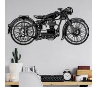 Hanah Home Accessoire mural décoratif élégant en métal noir, 100 x 48 cm, 100% métal, épaisseur 1,5 mm, montage mural facile, parfait pour la décoration moderne